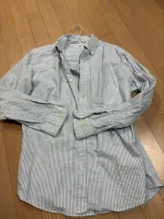 UNIQLO ユニクロ ストライプ ブルー Oxford（オックスフォード) シャツ m