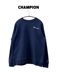 (M) チャンピオン ロゴ プリンティング スウェット ネイビー