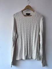 ブルックス・ブラザーズ メンズ ケーブルラウンドネック ニット Mサイズ