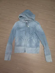 デニム クロップド フードジップアップ ヴィンテージ ギャル y2k