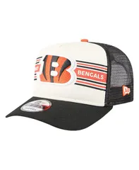 ニューエラ メンズ アクセサリー 帽子 New Era MensCreamBlack Cincinnati Bengals Banner AFrame 9FIFTY Trucker Snapback Hat Cream Black クリーム