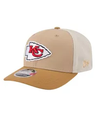 ニューエラ メンズ アクセサリー 帽子 New Era MensLight Beige Kansas City Chiefs TwoTone Trucker 9SEVENTY Adjustable Hat Light Beige ベージュ