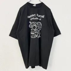 古着 used　半袖プリントTシャツ　90s　シングルステッチ　ヴィンテージ　クルーネック　レトロ　黒　ブラック　XLサイズ