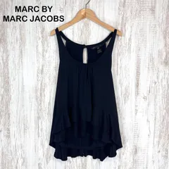 MARC BY MARC JACOBS マークバイマークジェイコブズ ティアード フリル シルク タンクトップ ブラック レディース ノースリーブ トップス