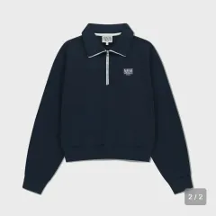 マリテフランソワジルボー ハーフ ジップアップ スウェット ネイビー