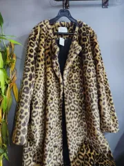 JUST(正規品)L(レディース)(レオパード柄 ロングコート)