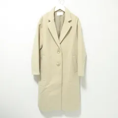 美品 LILY BROWN リリーブラウン 19AW ロング チェスターコート シングルコート ジャケット F ベージュ レディース 古着 中古 USED
