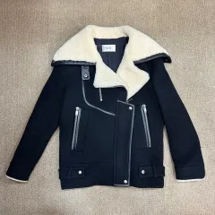 SJSJ ブラック ムートン ジャケット