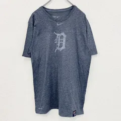 古着 used　NIKE ナイキ　半袖プリントTシャツ　DRI-FIT　スウッシュロゴ　グレー　クルーネック　カジュアル　Lサイズ