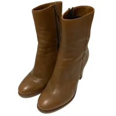 良品 FABIO RUSCONI ファビオルスコーニ レザー ショートブーツ 36 23cm相当 ブラウン レディース 古着 中古 USED