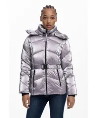 デジグアル レディース アウター ジャケット・ブルゾン トール ジャケット Desigual Womens Metallic padded jacket Pink ピンクのサムネイル