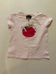 エンポリオアルマーニ キッズ ピンク りんご 女の子 夏 Tシャツ 4A 1