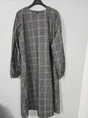 NANA FOR YOU CHECK ウール フレア ロング丈ワンピース 66