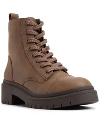 アルド レディース シューズ ブーツ・レインブーツ ALDO Womens Goer Combat Round Toe Boots Medium Brown ブラウンのサムネイル