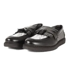 【新品】FRED PERRY フレッドペリー ブラック 黒 サイズ:27 | 20SS GEORGE COX Embossed Tassel Loafer (B9279) | ブランド コラボ シューズ 靴【メンズ】のサムネイル