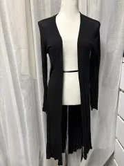 ブラック ロング カーディガン 薄いカーディガン