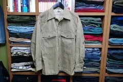 UNIQLO U ユニクロ U デニム オーバーサイズ シャツ カーキ M (100)