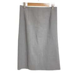 良品 Theory セオリー 定番モデル GOLDA2 TAILOR ウール スカート 00 グレー レディース 古着 中古 USED
