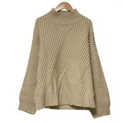良品 marjour マージュール ハイネック ニット プルオーバー セーター M ベージュ レディース 古着 中古 USEDのサムネイル