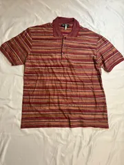 Jasu様専用【223801】MISSONI ミッソーニ  半袖ポロシャツ　ボーダー柄　コットン100％　イタリア製　クリーニング済み　52 メンズ  ・ マルチカラーのサムネイル