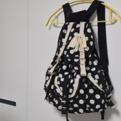 ヴィンテージ ブラック ドット モリ バックパック