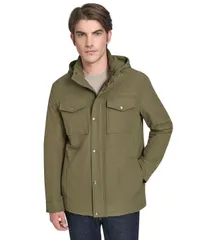 コールハーン メンズ アウター ジャケット・ブルゾン ナイロン コットン ジャケット Cole Haan Mens CottonTouch Nylon Field Jacket Olive オリーブ