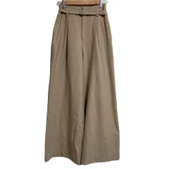 美品 23AW GALLARDAGALANTE ガリャルダガランテ  ベルテッド ワイドパンツ サイズ0 ベージュ レディース 古着 中古 USED