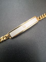 良品✨ ディオール ブレスレット 喜平 IDプレート 旧ロゴ ドイツ製 金