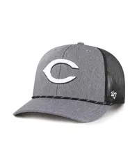 47 ブランド メンズ アクセサリー 帽子 47 Brand Mens Charcoal Cincinnati Reds Carbon Rope Trucker Adjustable Hat Charcoal チャコール