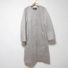 美品 JUSGLITTY ジャスグリッティー ノーカラーコート 1 ベージュ レディース 古着 中古 USEDのサムネイル