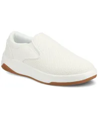 バンス メンズ シューズ スニーカー Vance Co Mens Townes Comfort Perforated Flexible Slipon Sneaker White ホワイト