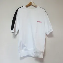 美品 DIESEL ディーゼル サイドライン ハーフスリーブ スウェットトレーナー サイズXS ホワイト レディース 古着 中古 USED