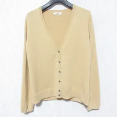 良品 BALLSEY ボールジー トゥモローランド カシミヤ100％ Vネック ニット カーディガン 38 ベージュ レディース 古着 中古 USED