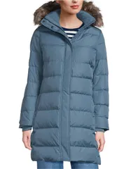 ランズエンド レディース アウター ジャケット・ブルゾン コート ダウン Lands End Womens Max 600 Down Puffer Coat Soft peacockのサムネイル