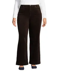 ランズエンド レディース ボトムス カジュアルパンツ ワイドレッグ コーデュロイ プラスサイズ パンツ Lands End Womens Plus Size High Rise Wide Leg Corduroy Pants Rich coffee コーヒー