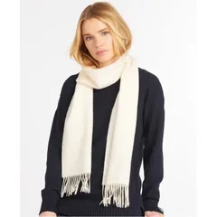 バブアー レディース アクセサリー マフラー・ストール・スカーフ ウール Barbour Lambswool Woven Scarf Cream クリーム