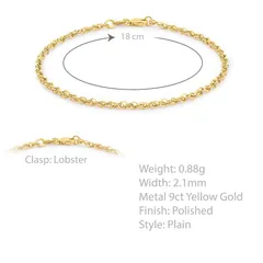 ビー ユー レディース アクセサリー ネックレス・チョーカー・ペンダントトップ Be You 9ct Gold Prince of Wales Bracelet Gold ゴールド