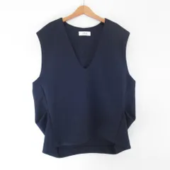 美品 JOURNAL STANDARD relume ジャーナルスタンダードレリューム XINダンボールジレ ベスト プルオーバー F ネイビー レディース 古着 中古 USED