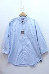 【223665】ORIHICA オリヒカ  【タグ付】 7分袖 ボタンダウンシャツ メンズ  XL サックス