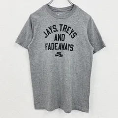 古着 used　NIKE　ナイキ　半袖英語ロゴプリントＴシャツ　クルーネック　霜降りグレー　カジュアルデザイン　Lサイズ