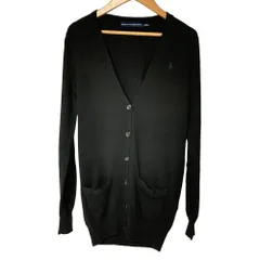 美品 RALPH LAUREN SPORT ラルフローレンスポーツ ポケット付き Vネックニットカーディガン サイズS ブラック レディース 古着 中古 USED