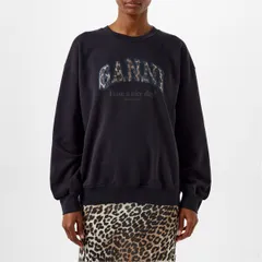 ガニー レディース アウター パーカー・スウェット クルーネック グラフィック GANNI Graphic Crewneck Jumper Phantomのサムネイル