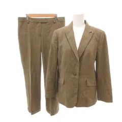 ブルックスブラザーズ BROOKS BROTHERS セットアップ テーラードジャケット シングル パンツ スラックス チェック柄 ウール US6 茶 ブラウン ピンク /YJ ■GY13のサムネイル