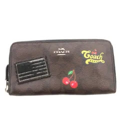 コーチ COACH 長財布 ウォレット ラウンドジップ シグネチャー アプリコット 茶 ブラウン F26392 /FF ■GY12