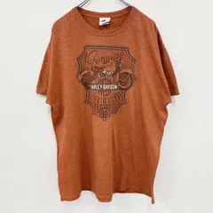 古着 used　HARLEY DAVIDSON　ハーレーダビッドソン　半袖プリントTシャツ　オレンジ　XLサイズ