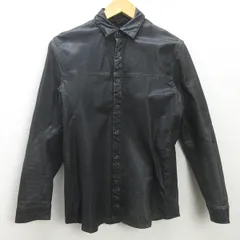 K■セオリー/Theory 山羊革 ゴートスキンレザーシャツジャケット【36】黒/MENS■20【中古】