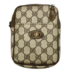 ★ グッチ GUCCI ショルダーバッグ ヴィンテージ GGスプリームキャンバス ベージュ レディース