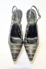 【226487】akira osaki アキラ オオサキ  パンプス　シューズ　ヒール　ポインテッドトゥ　日本製　23cm  ・ グレー系