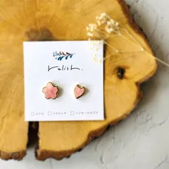 桜 春 金継ぎ ピアス イヤリング ノンホールピアス さくら フォーマル 入学式 卒業式 入園式 卒園式 春ピアス 春イヤリング お花 花 ギフト ピンク プレゼント 贈り物 誕生日 母の日