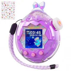 新登場 たまごっちパラダイス 保護ケース カバー 交換用キャップ付き 保護フィルム3枚付き ストラップ付き 実機検証済 For Tamagotchi Paradise ハードケース クリア PC素材 CASE 耐衝撃 すり傷防止 全周囲保護  a8ebc80e